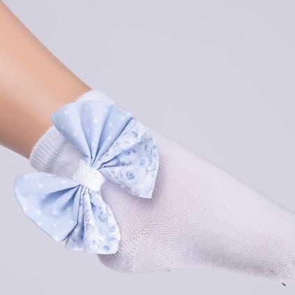 Daga - Flower Bow Sock - White