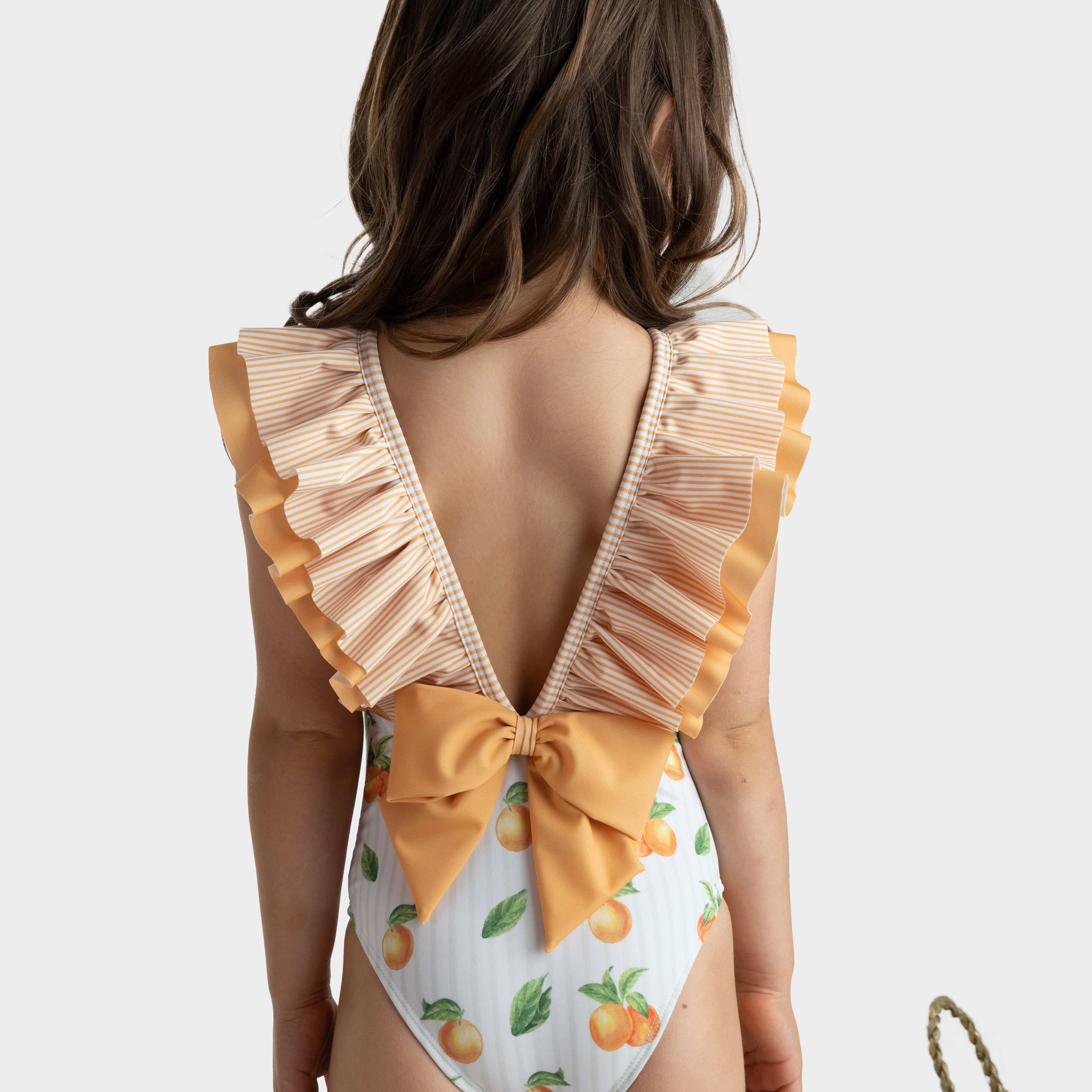 MEIA PATA - Saint Tropez Oranges Print Swimsuit - Orange