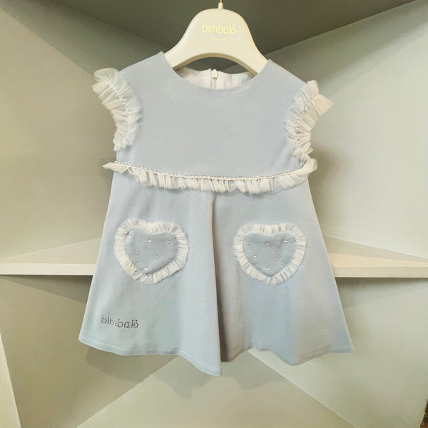 Bimbalo - Diamante  Detail Dress - Baby Blue