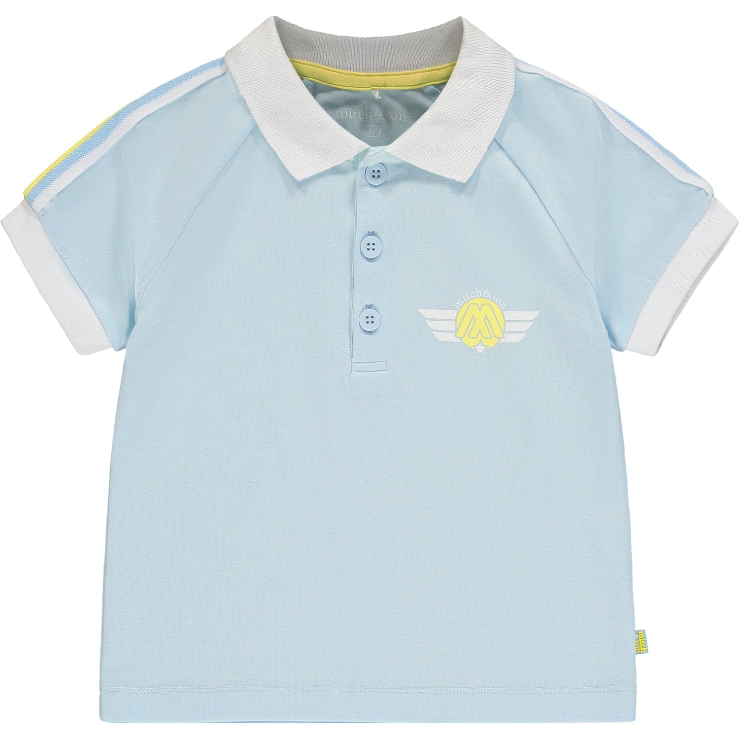 MITCH & SON - Jacob A Time To Fly Tape Polo Short Set - Sky Blue