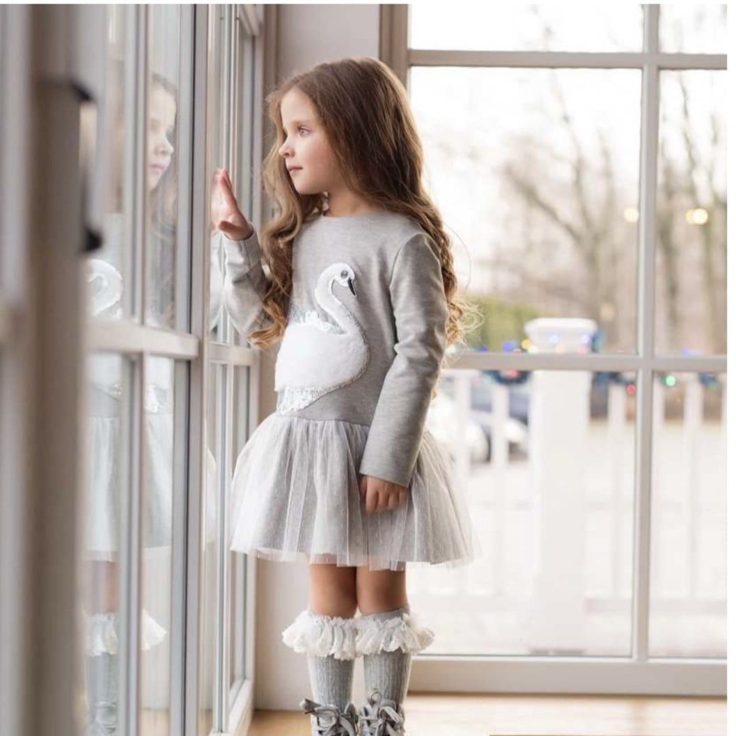 Daga - Swan Jersey Dress - Grey