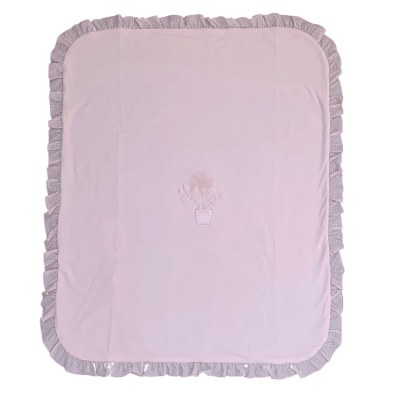 BARCELLINO - Flower Detail Blanket - Pink