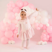 LITTLE A - Enya Tule Frill Dress - Baby Pink