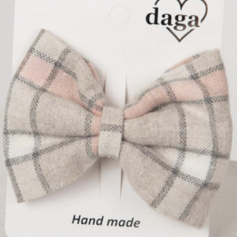 Daga - Bow  Check Clip - Pink