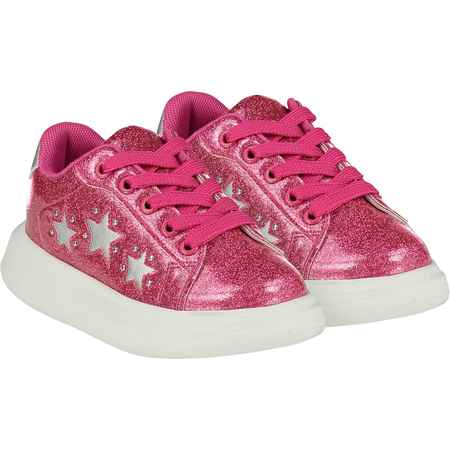 A DEE - Queeny Chunky Star Trainers - Pink Glaze