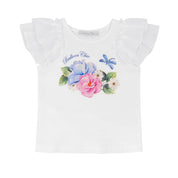 BALLOON CHIC - Floral Skirt Set - White