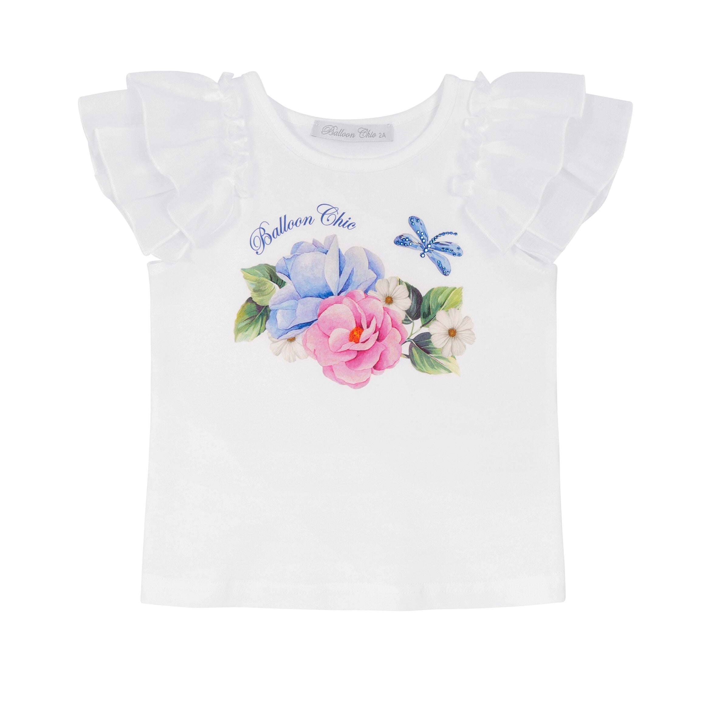 BALLOON CHIC - Floral Skirt Set - White