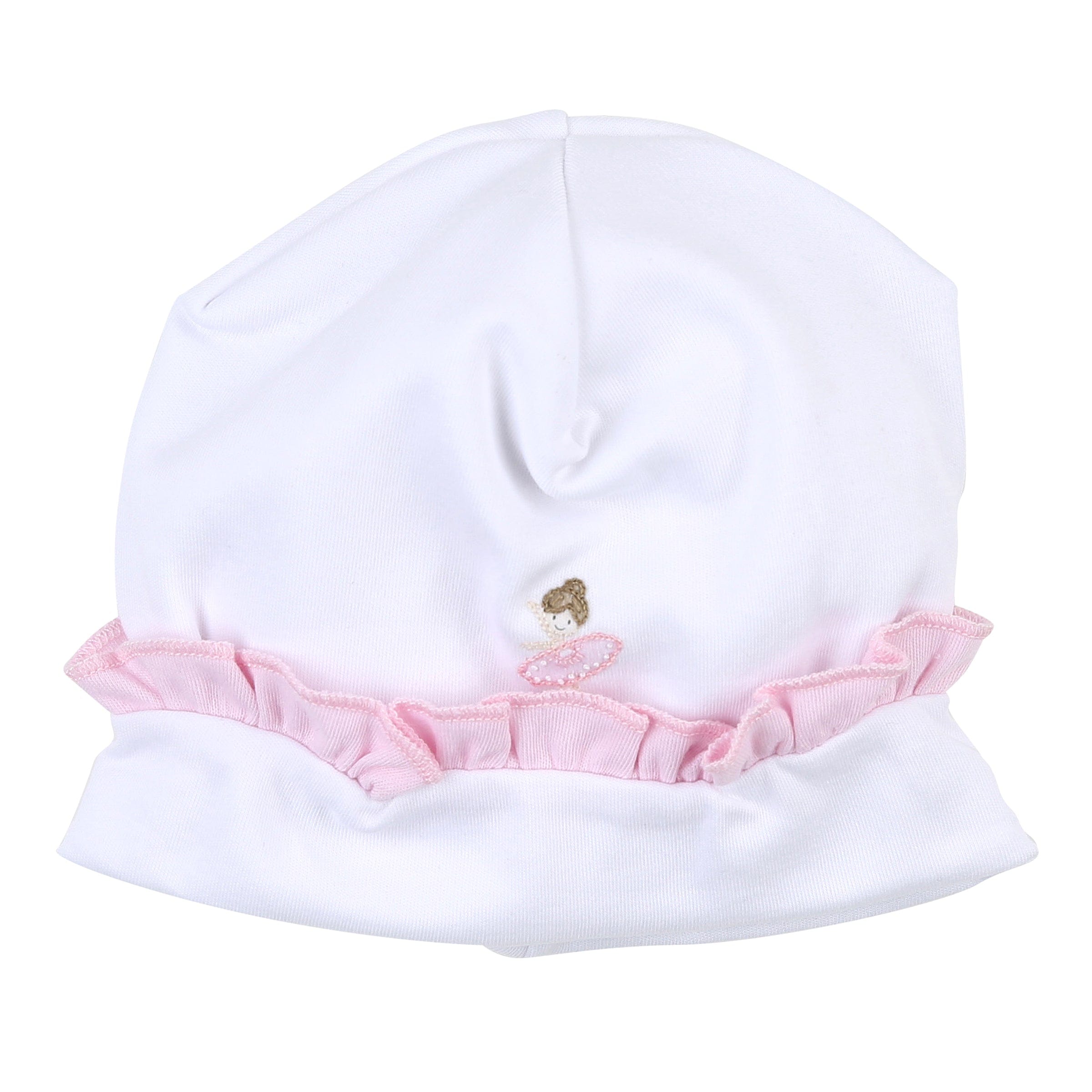 MAGNOLIA BABY - Ballerina’s Embroidered Ruffle Hat - Pink