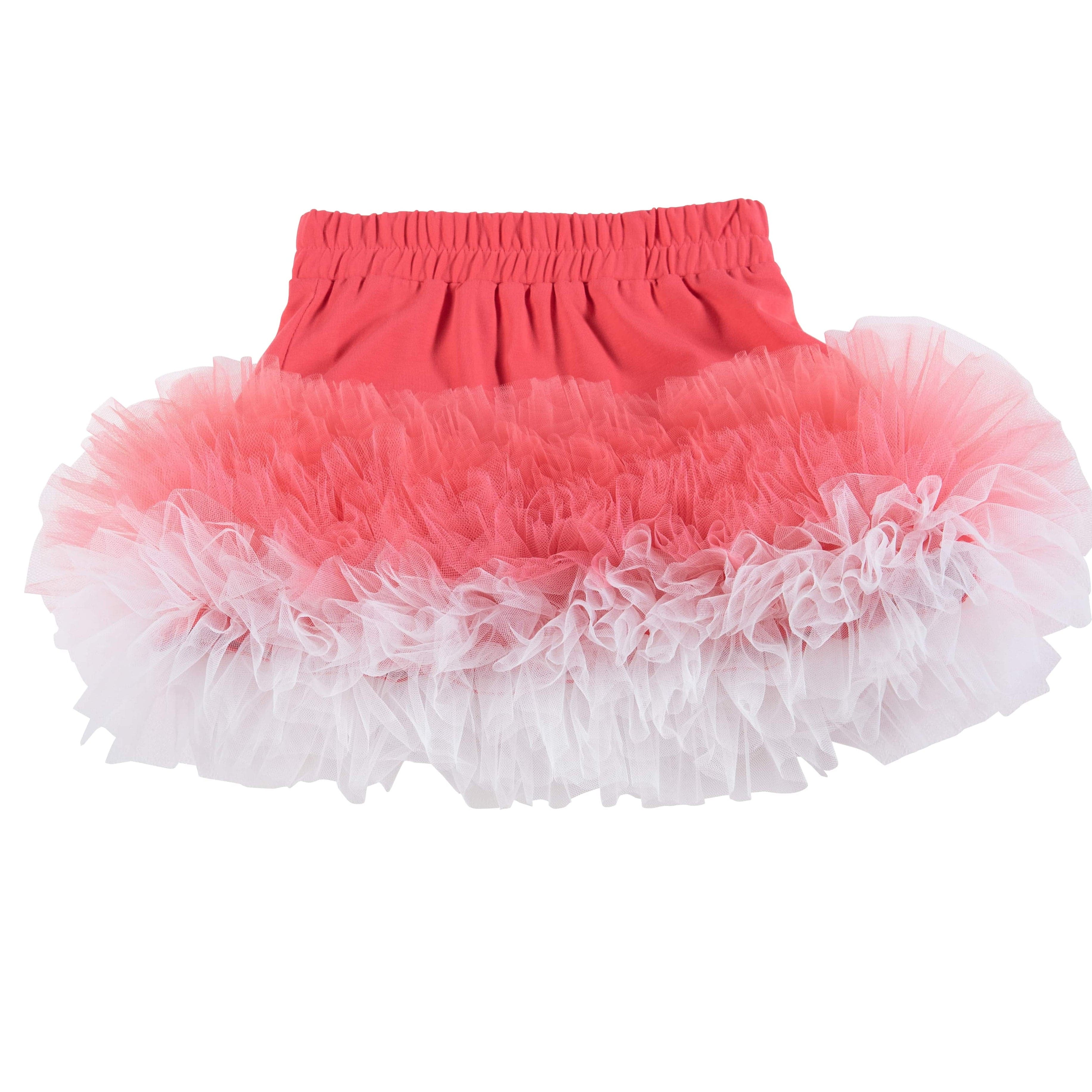 Daga - Lace Tutu Skirt Set - Coral