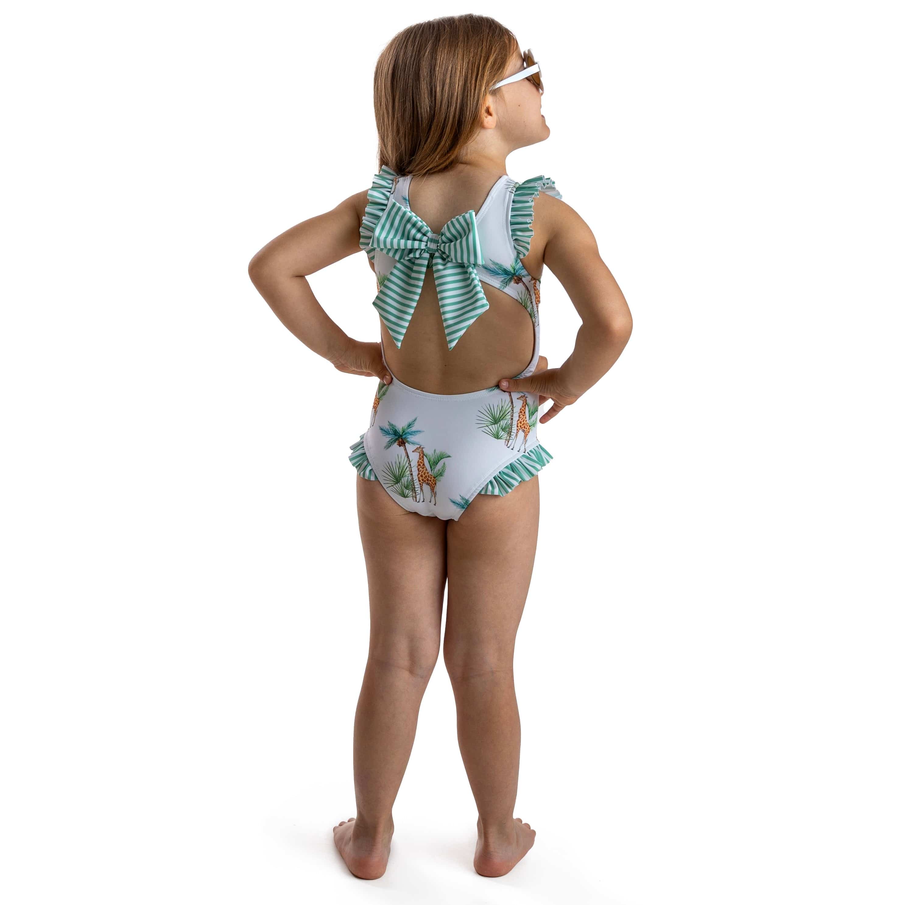 MEIA PATA - La Digue Giraffe Print Swimsuit - Green