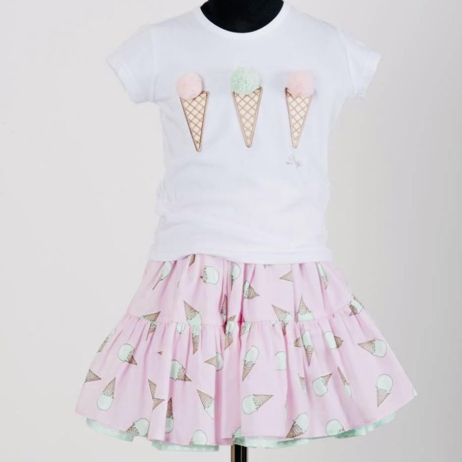 DAGA - Ice Cream Skirt Set - Pink