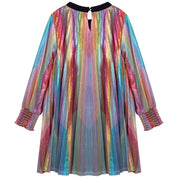 BILLIEBLUSH - Pleated Metallic Dress - Metallic
