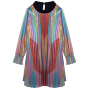 BILLIEBLUSH - Pleated Metallic Dress - Metallic