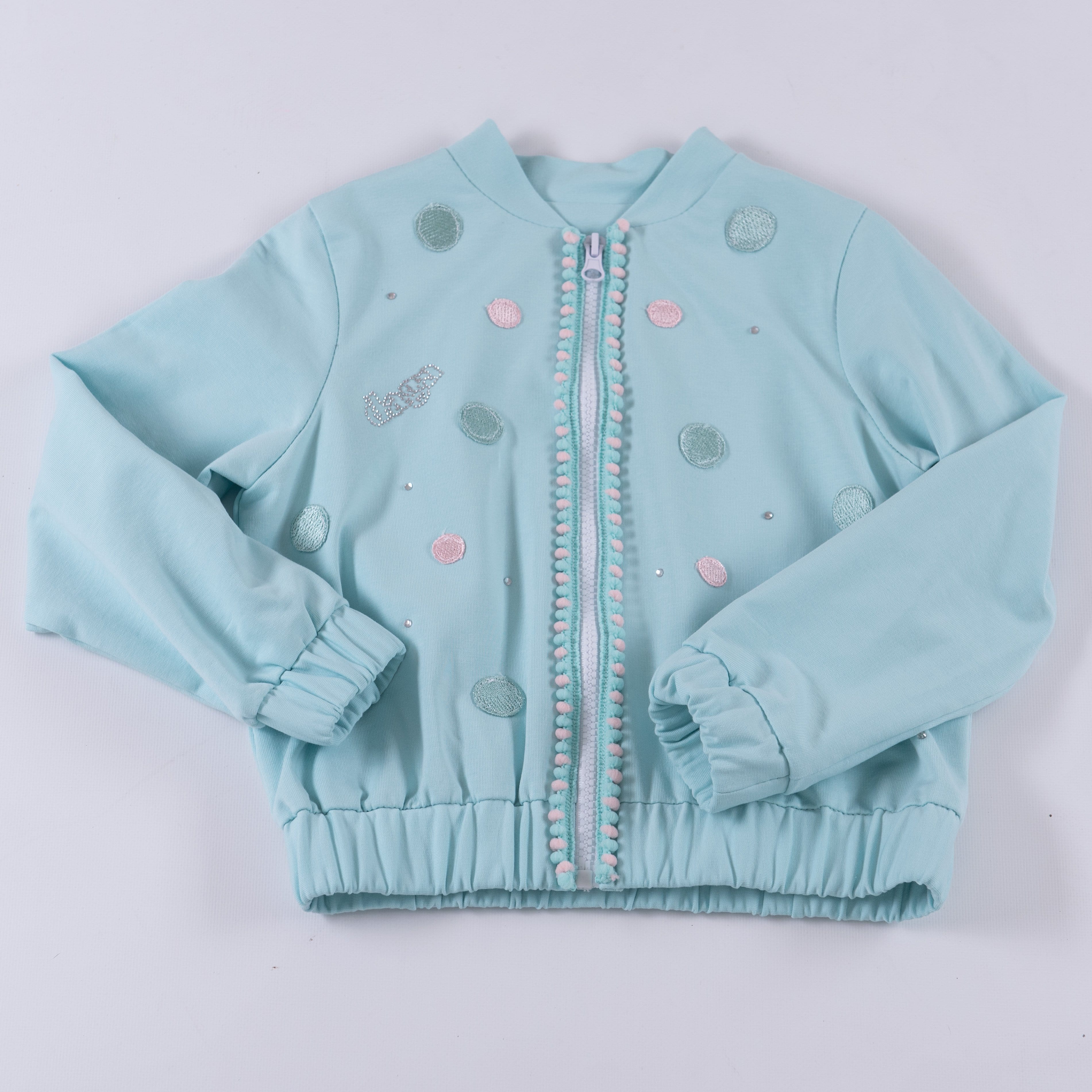 Daga - Polka Dot Bomber Jacket - Mint