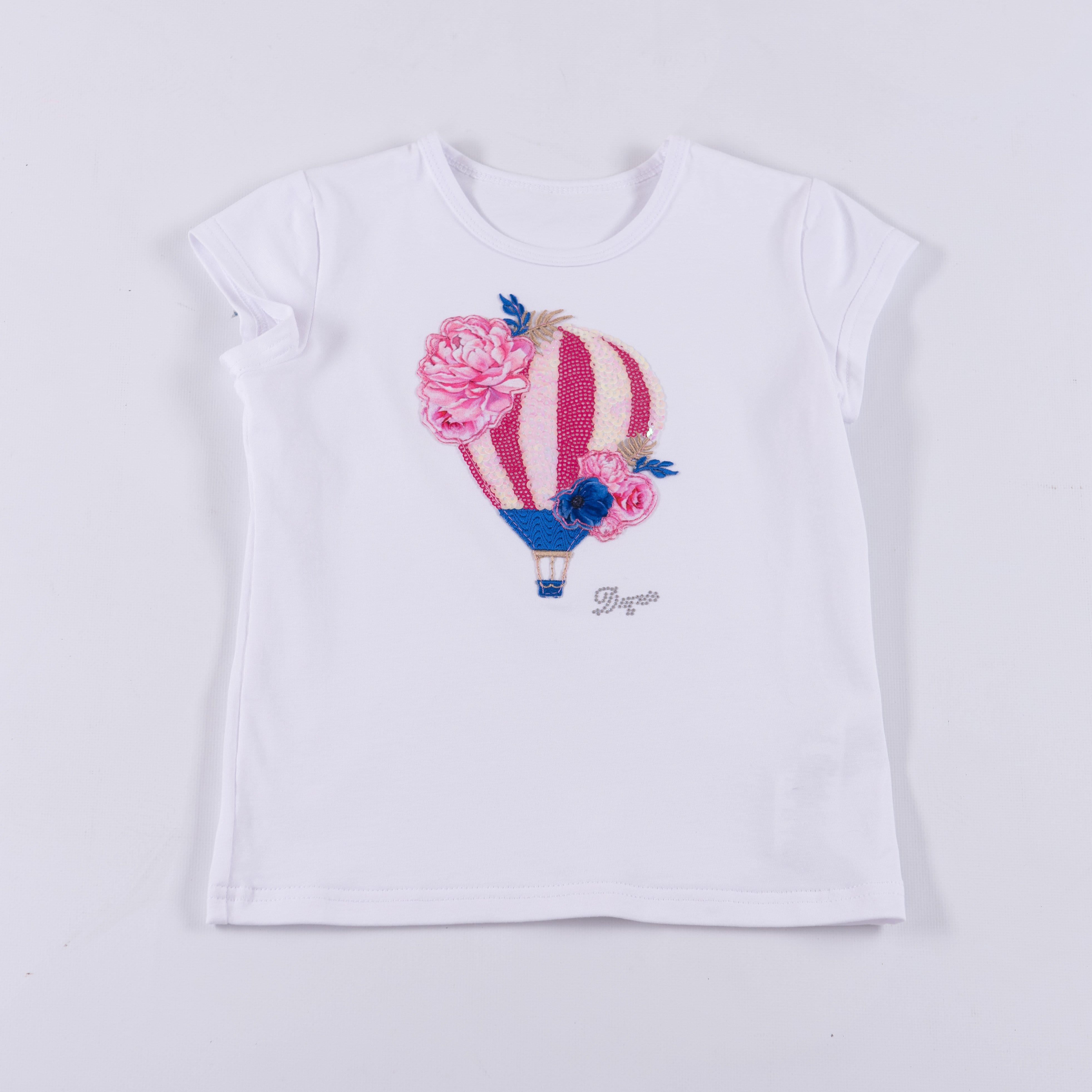 Daga - Hot Air Balloon Short Set - White