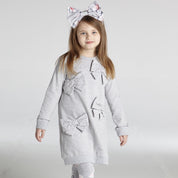 A DEE - Jumper Dress With Large Bows - Grey
