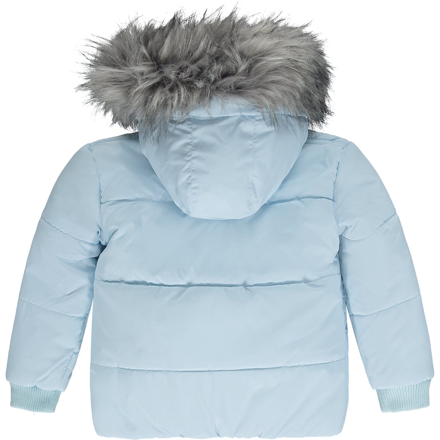 MITCH & SON - Eddie Faux Fur Hooded Puffer Jacket - Pale Blue