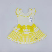 RAHIGO - Dog Tooth Dress - Yellow