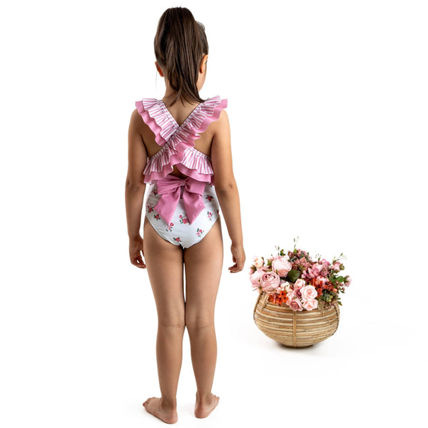 MEIA PATA -  Seychelles Flowers Print Swimsuit - Pink