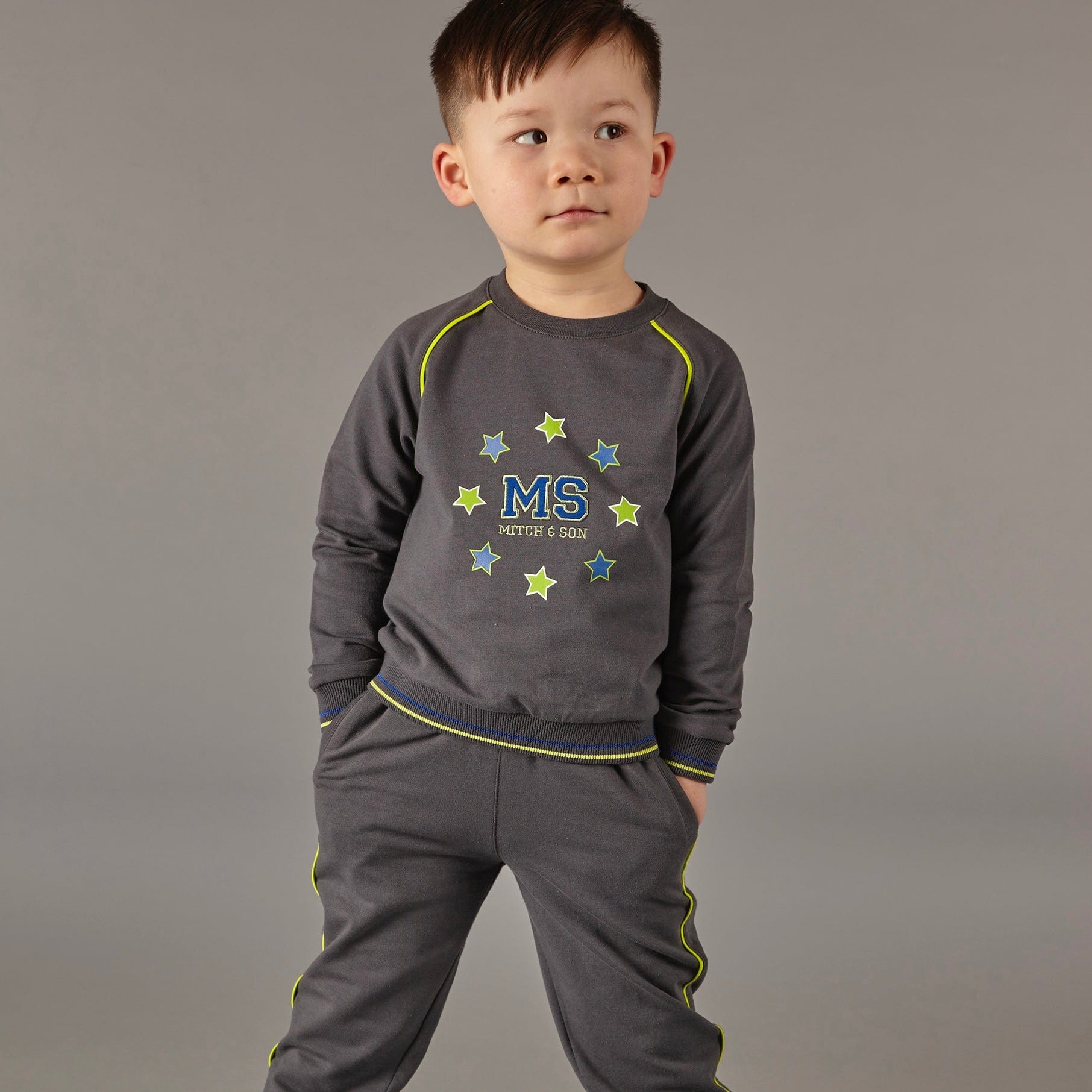 MITCH & SON - Gray Crewneck Tracksuit  - Grey
