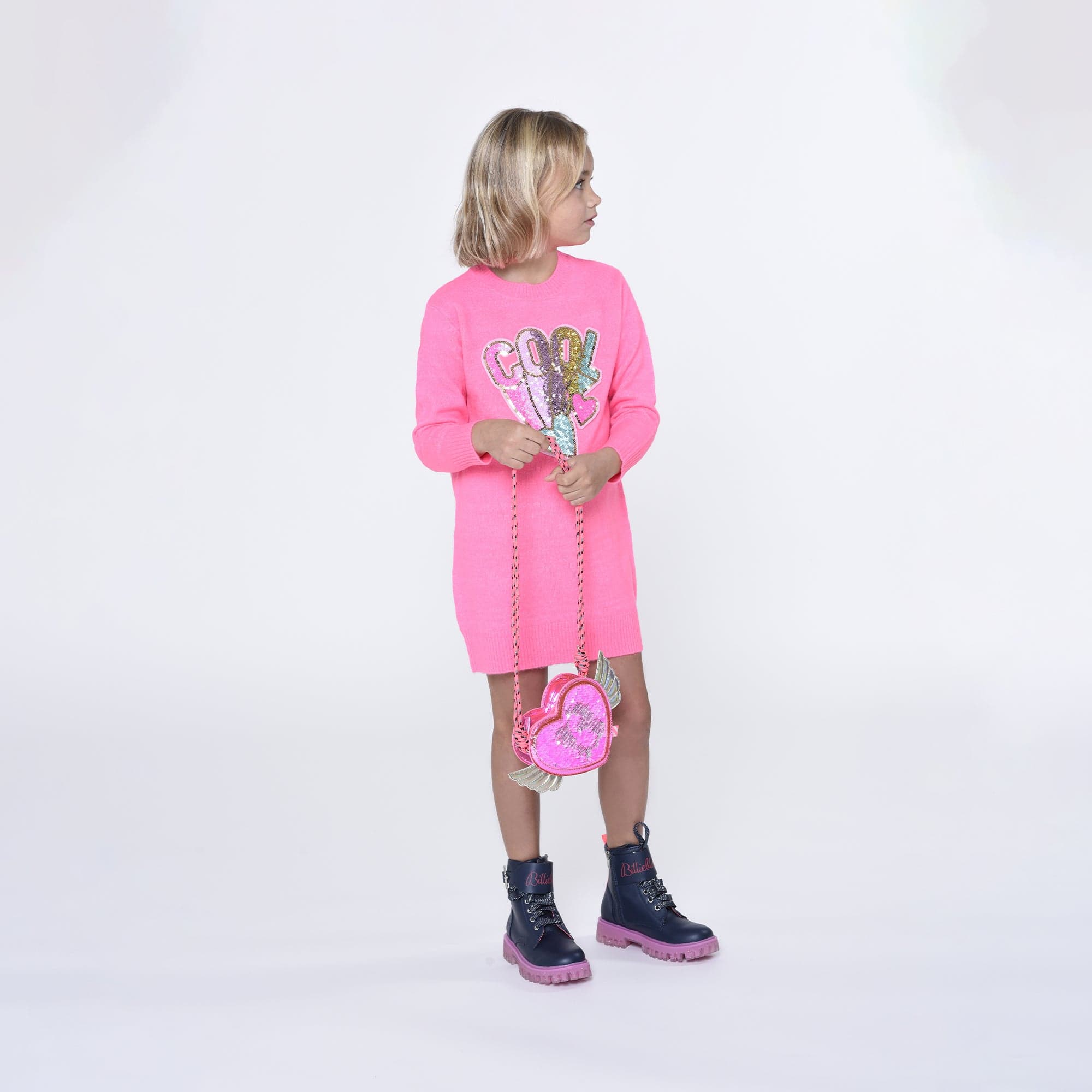 BILLIEBLUSH -  Cool Knitted Dress - Pink