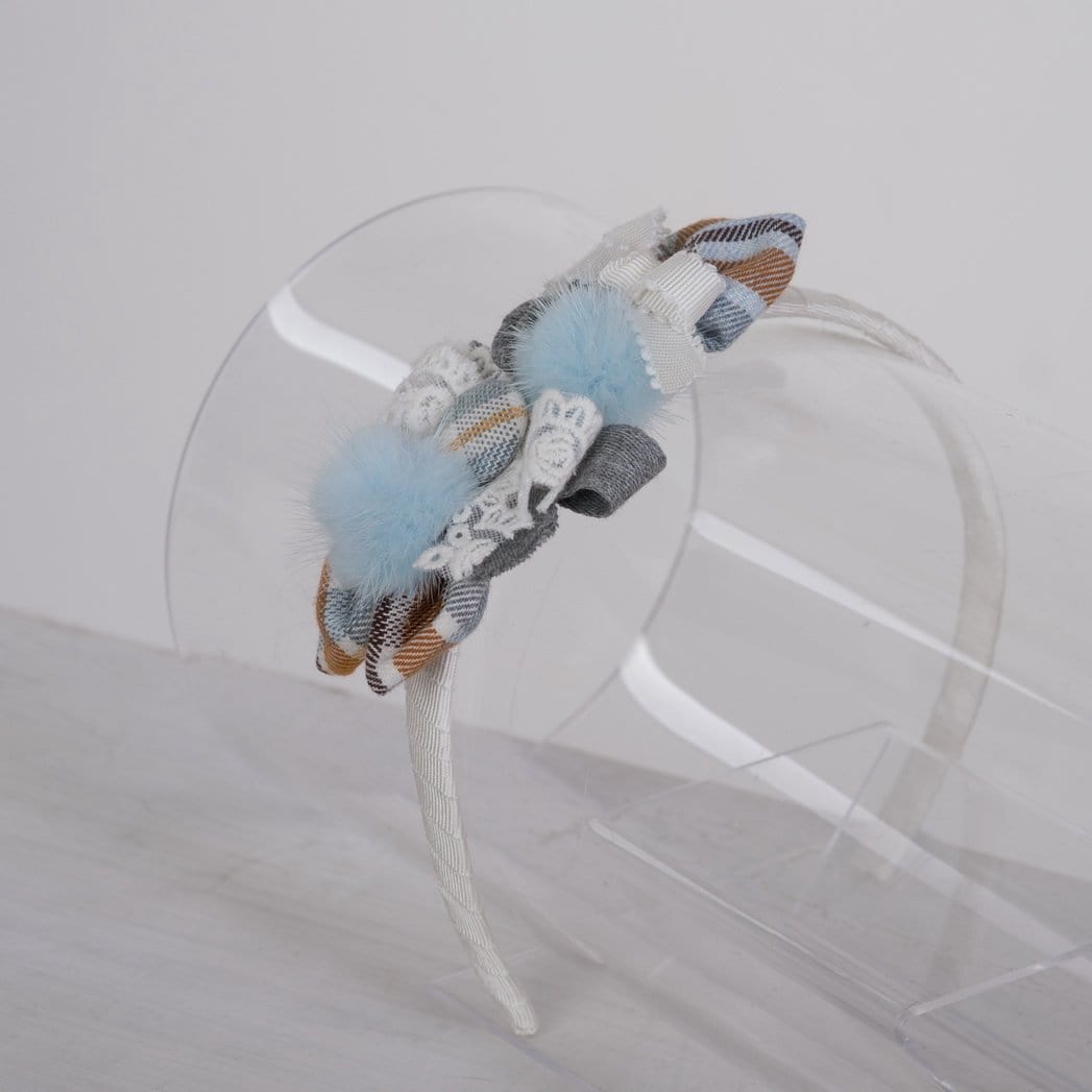 Daga - Check Hairpiece - Blue