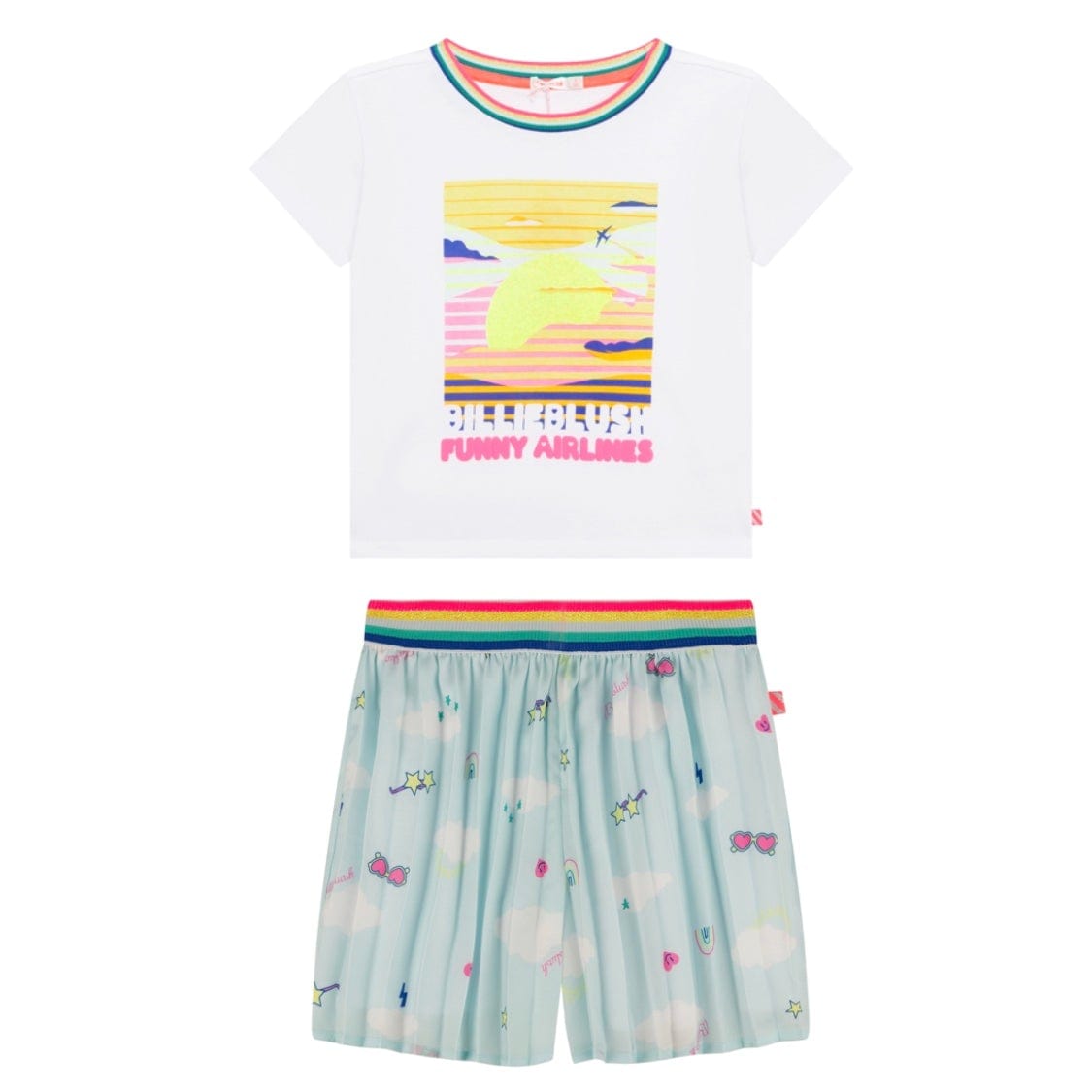 BILLIEBLUSH - Airline Top & Short Set - Turquoise