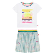 BILLIEBLUSH - Airline Top & Short Set - Turquoise
