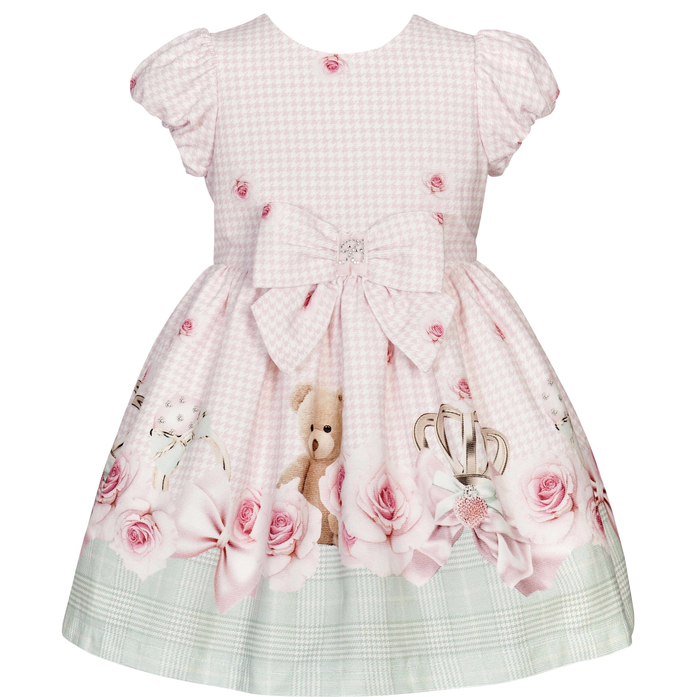 BALLOON CHIC - Teddy Dog tooth  Dress  - Pink