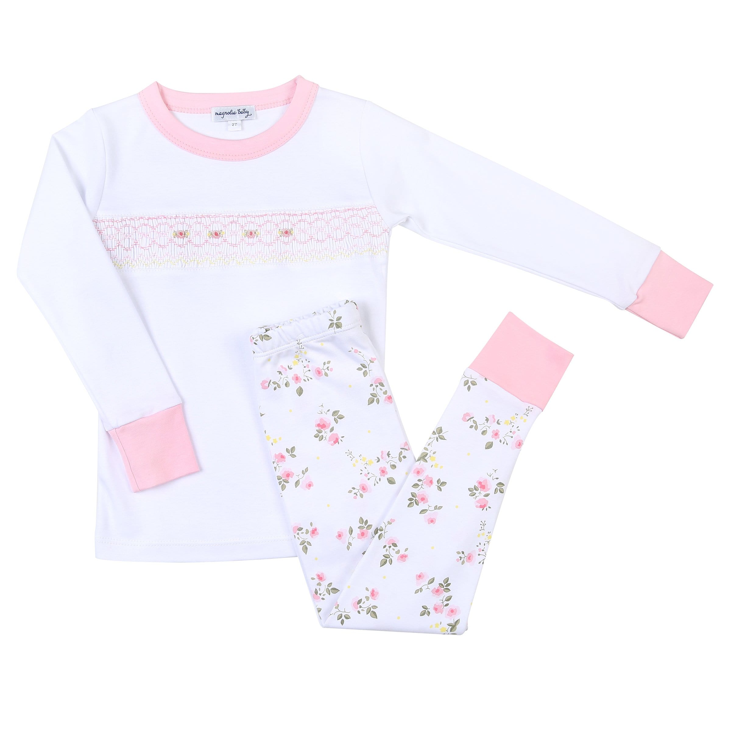 MAGNOLIA BABY - Graces Smocked Pyjamas - Pink