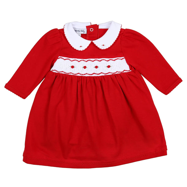 Smocked christmas clearance dress baby