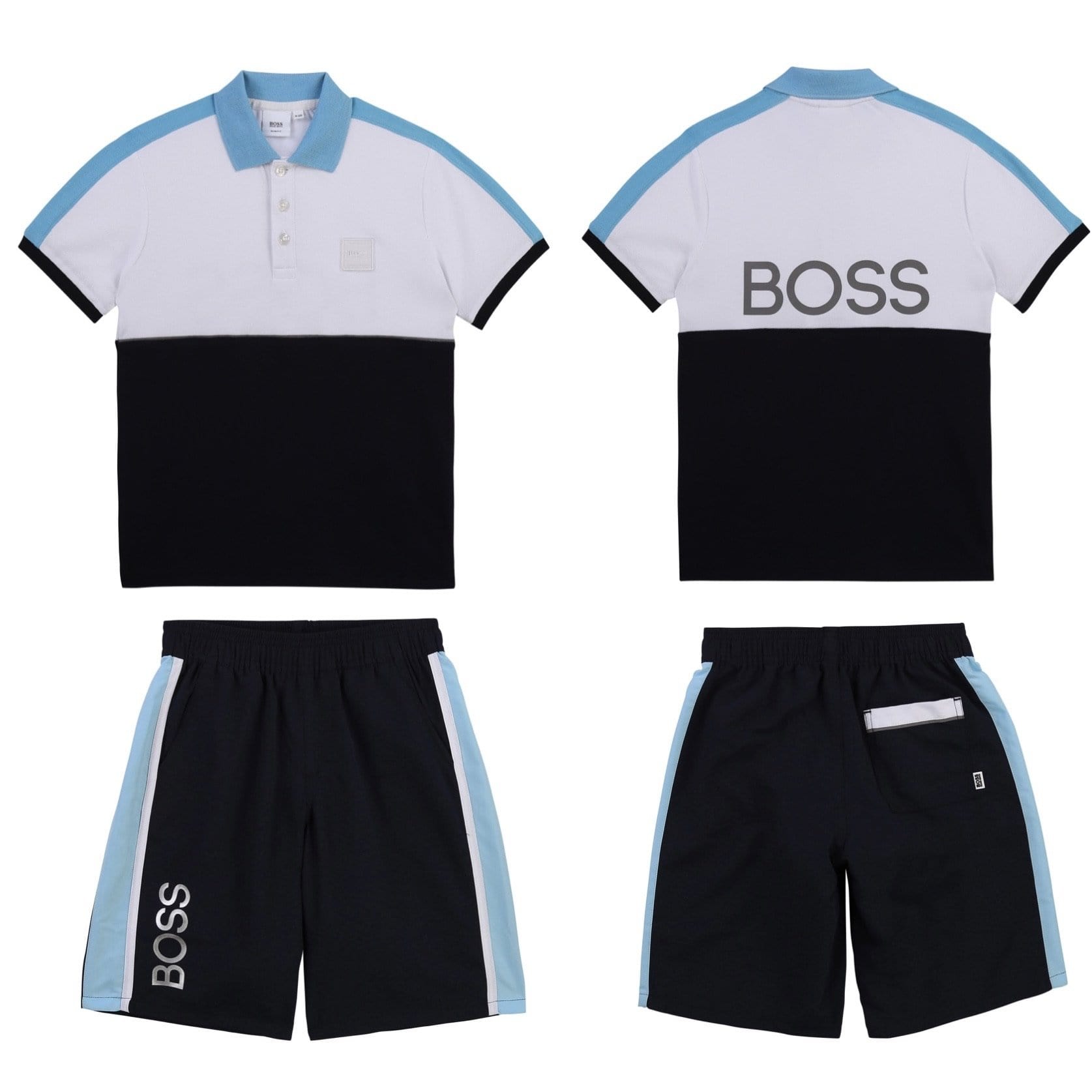 HUGO BOSS - Short Set - Navy/Turquoise