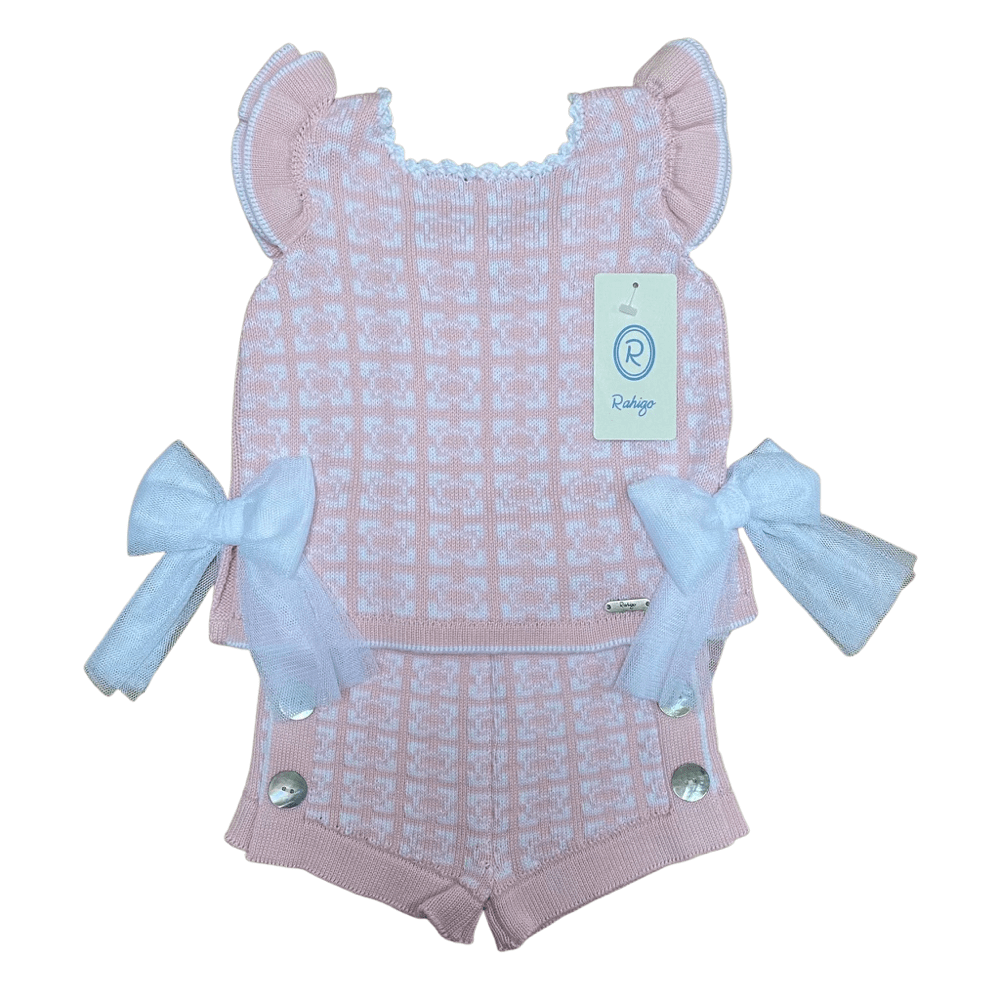 Rahigo - Two Piece Pattern Short Set -  Baby Pink