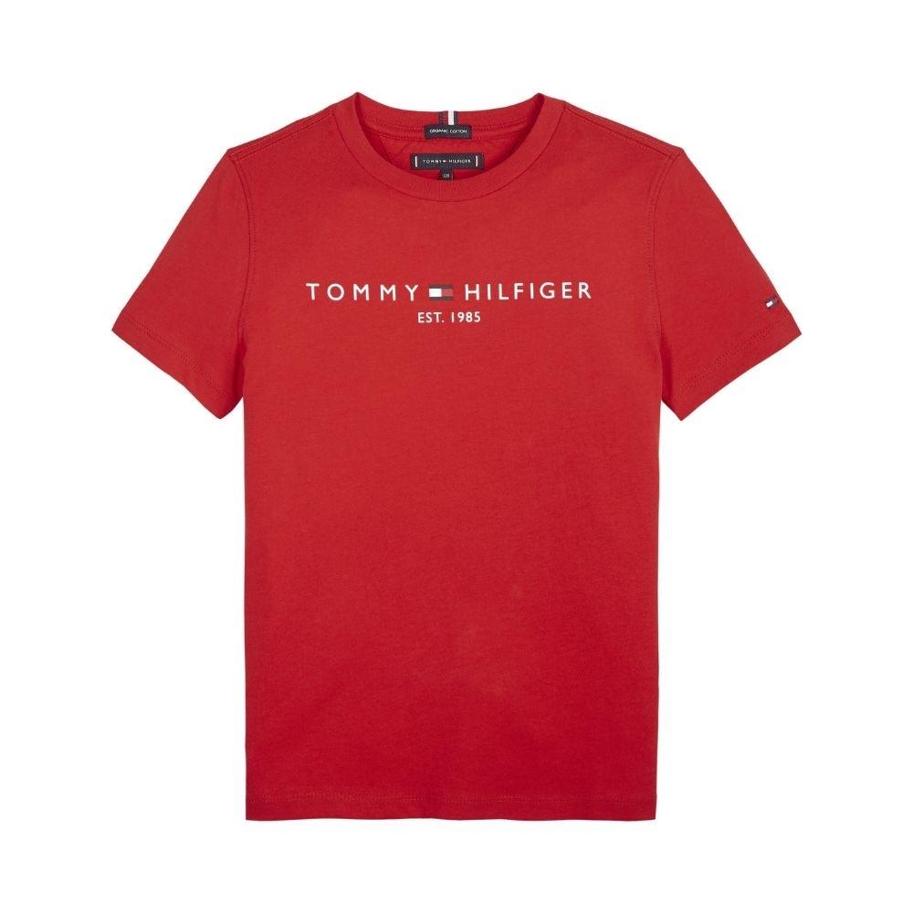 TOMMY HILFIGER - Essential Logo Tee - Red