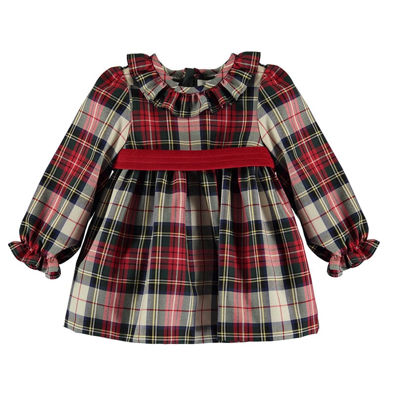 ABEL & LULA - Long Sleeve Plaid Dress - Red