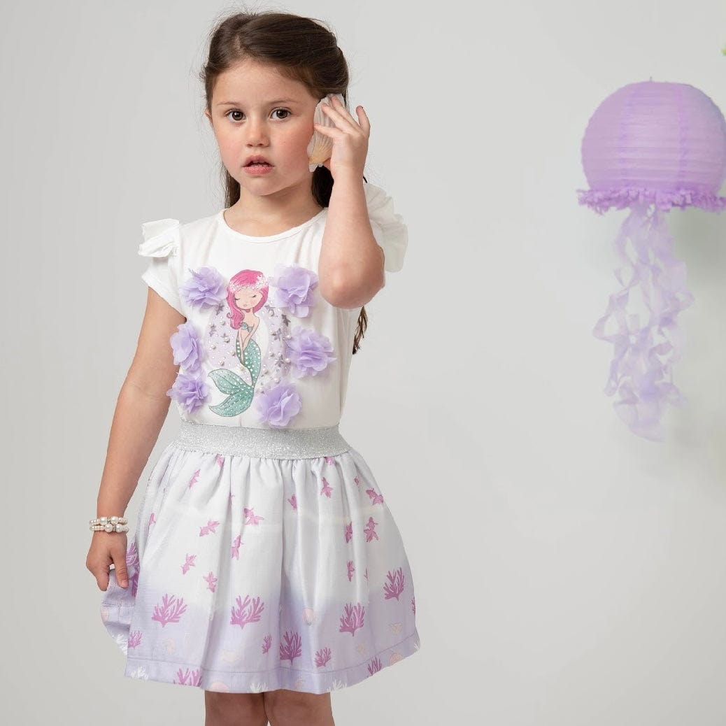 CARAMELO KIDS - Mermaid Skirt Set - Lilac