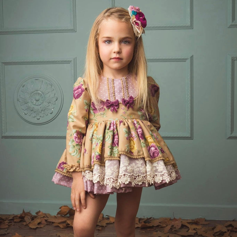 LA AMAPOLA - Bows Baby Dress - Blue main image 1