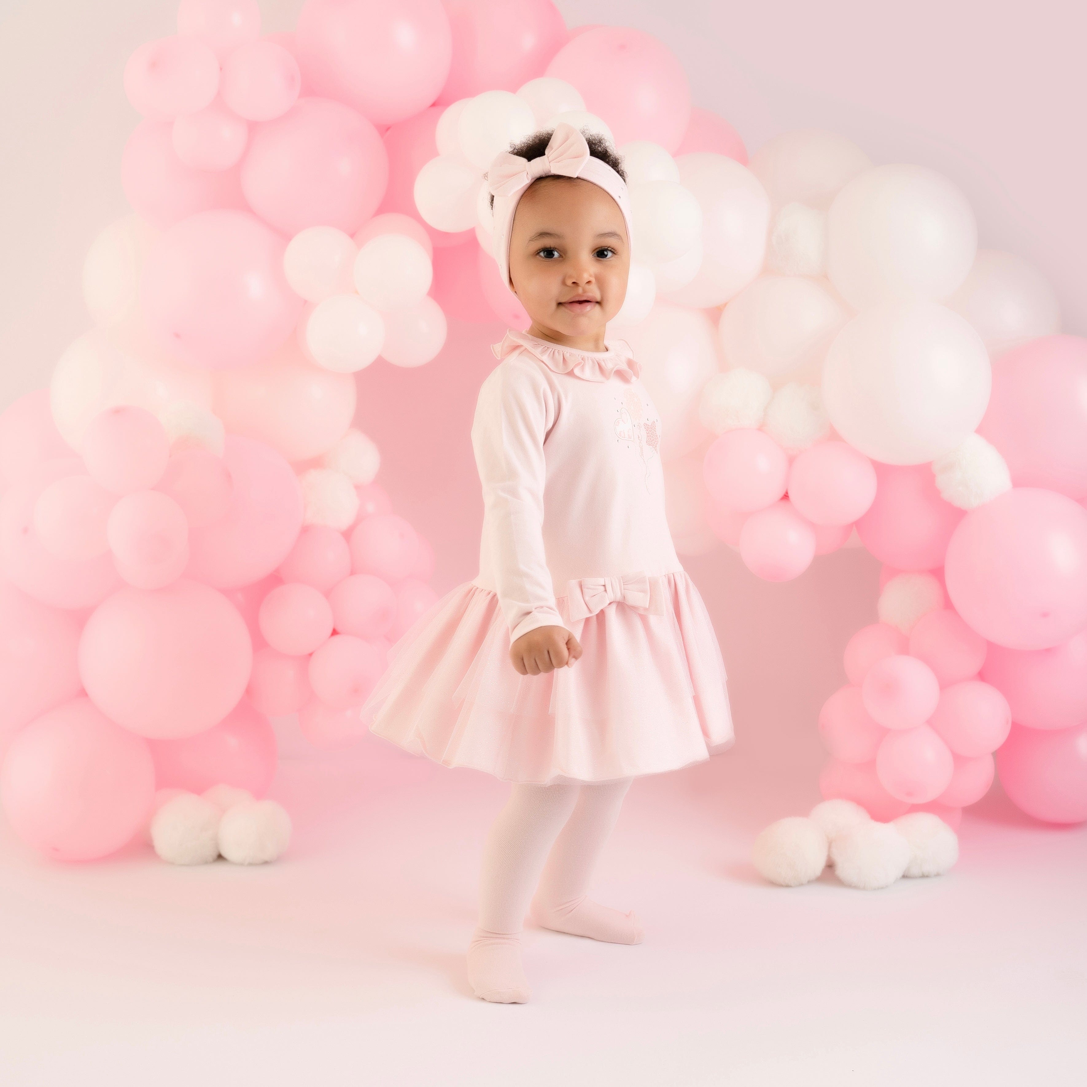 LITTLE A - Enya Tule Frill Dress - Baby Pink