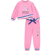 A DEE - Puff Sleeve A News Tracksuit - Pink Candy