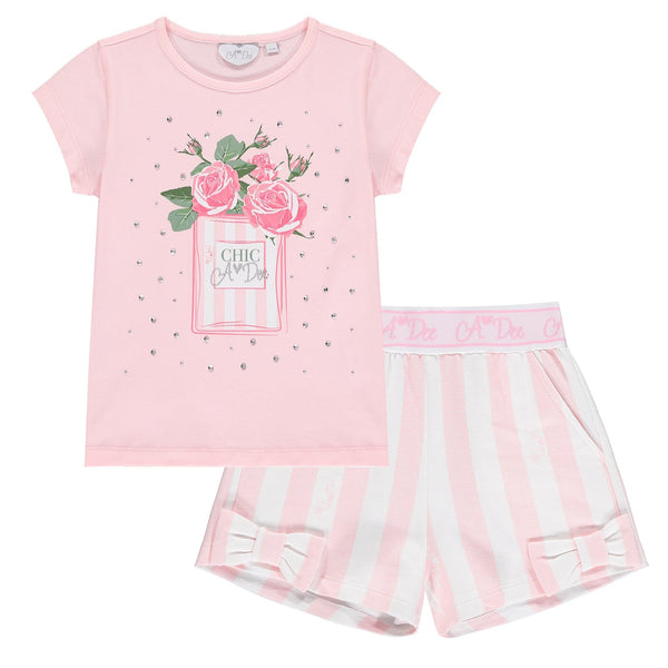 A DEE - Frances Stripe Short Set - Pink