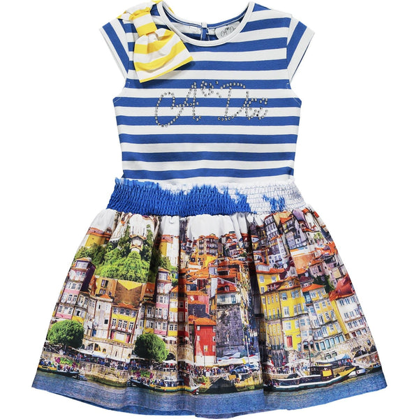 A DEE - Stripe Porto Print Dress