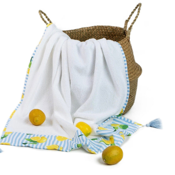 MEIA PATA - Lemons Print Towel - White
