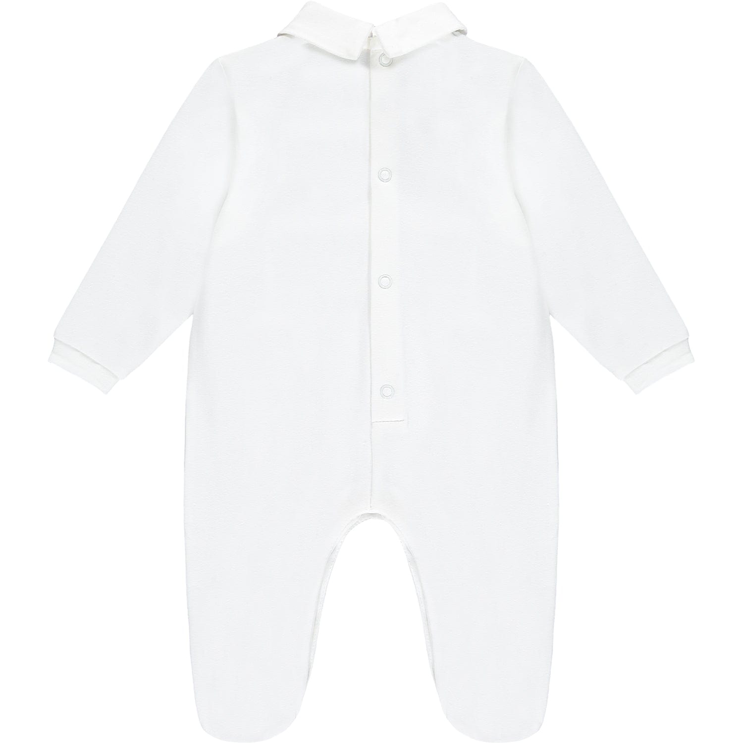 MITCH & SON - Mini Harvey Stripe Panel Babygrow - White