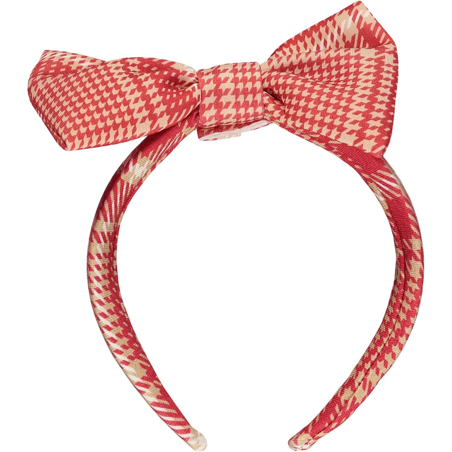 A DEE - Misha Check Bow Hairband - Red