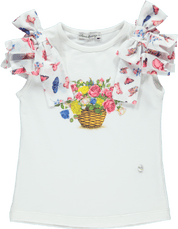 PICCOLA SPERANZA - Flower Basket Skirt Set - White
