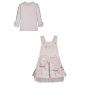 LAPIN HOUSE - Bow Pinafore With Blouse - Pink