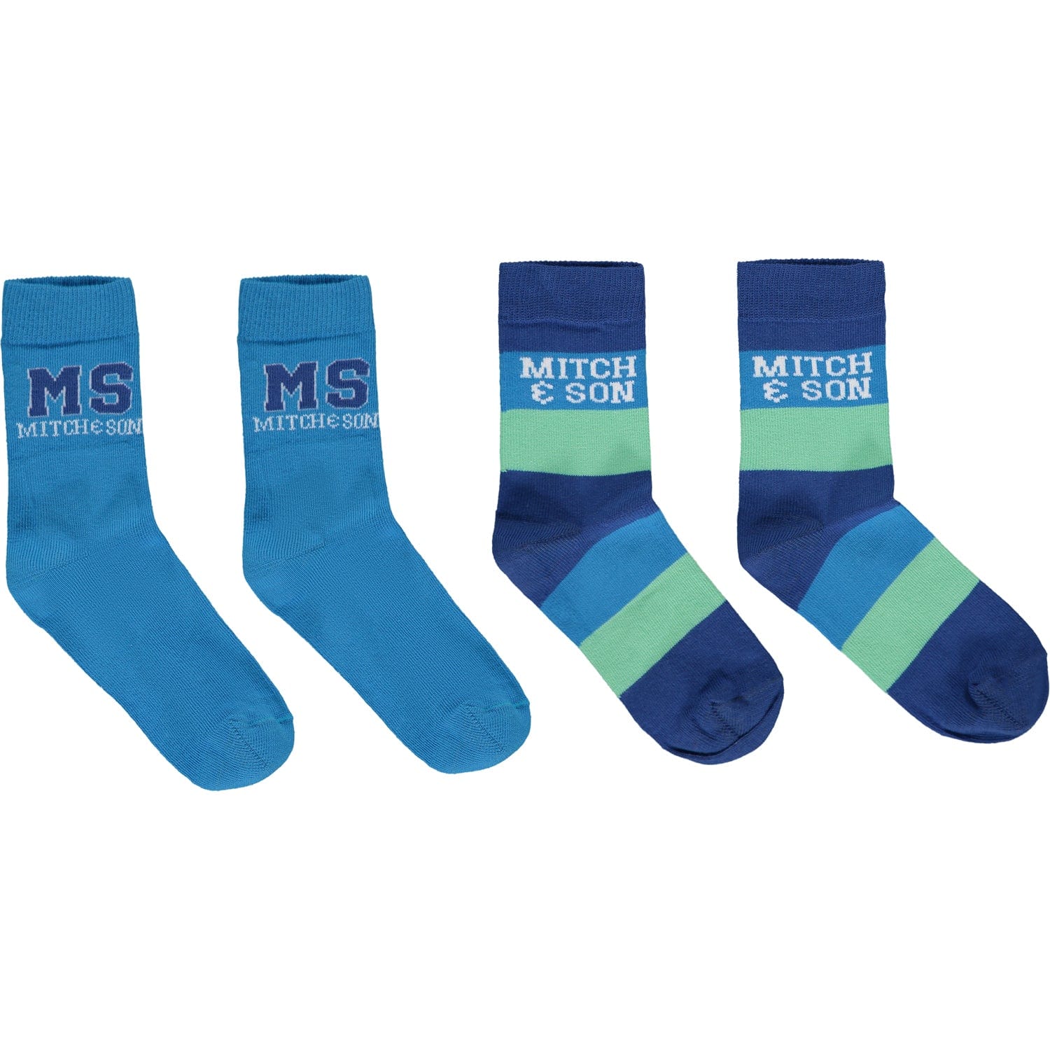 MITCH & SON - Kieran King Of The Jungle Sock Set - Bright Blue