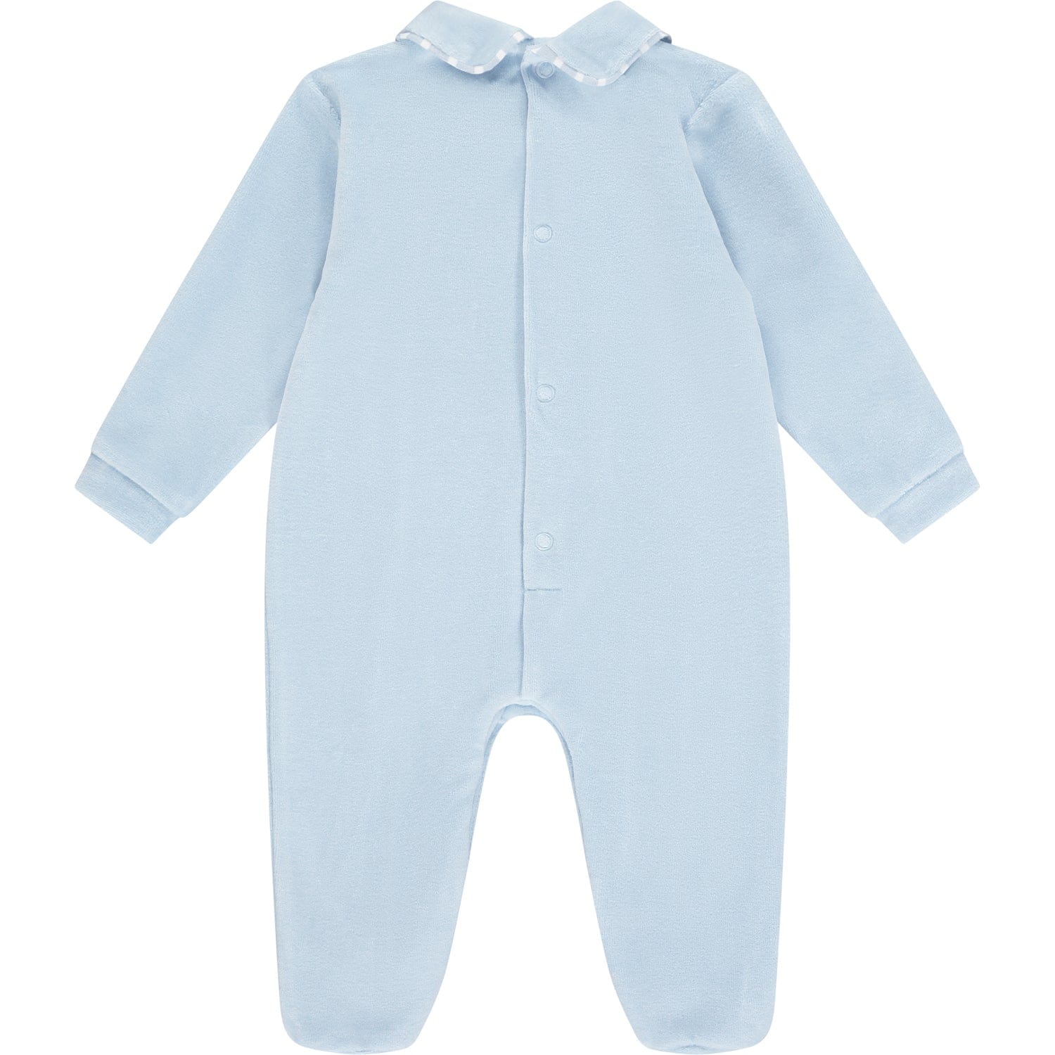 MITCH & SON - Mini Harlow Velour Babygrow - Blue
