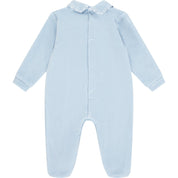 MITCH & SON - Mini Harlow Velour Babygrow - Blue