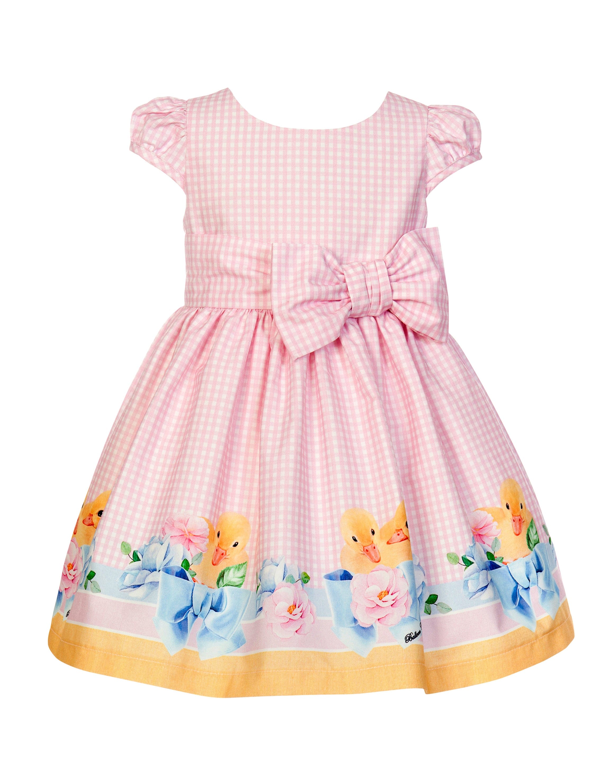 BALLOON CHIC - Gingham Duckling Dress - Pink